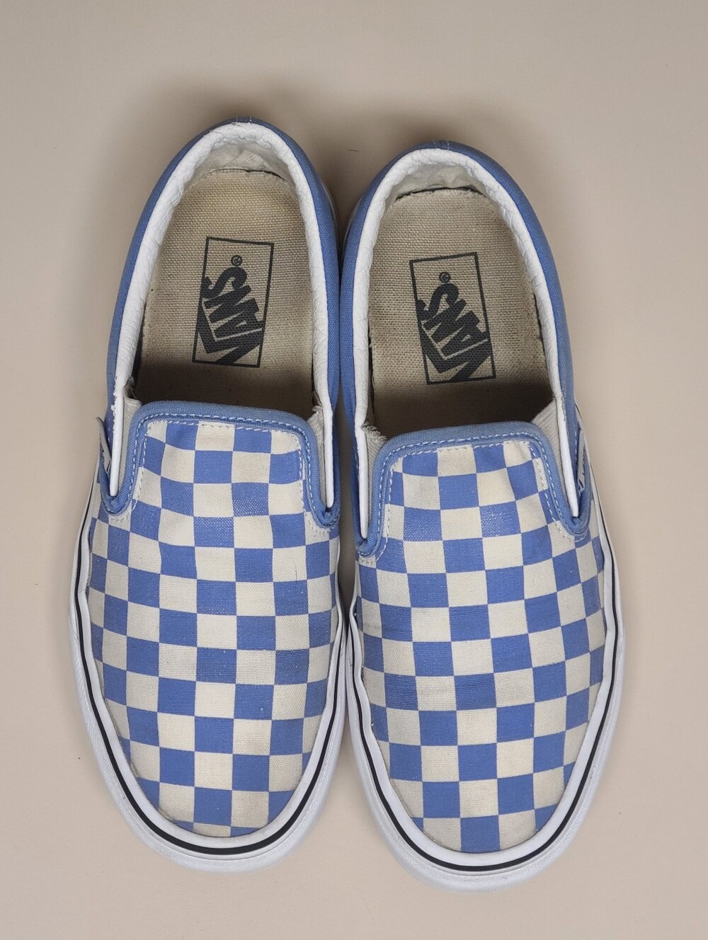 Vans Classic slip on checkerboard casual low top skateboard sneakers size 8 1/2 - Picture 4 of 9